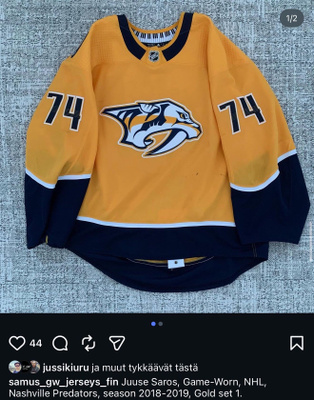 Juuse Saros Game worn Nashville