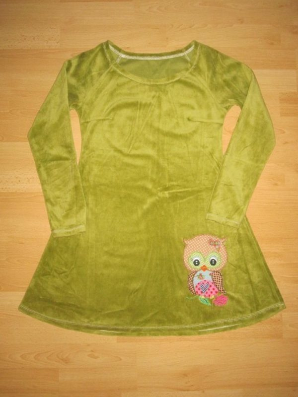 Pöllötunika velour, koko XS/S, käsityötä!!!
