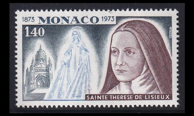 Monaco 1086 ** Pyhä Lisieuxin Thérèse (1973)