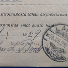 Postin ilmoituskortti paketin saapumisesta, Lahti 1929 - pikkukuva 2