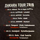 Sakara Tour 2010 T-paita .Koko L - pikkukuva 4