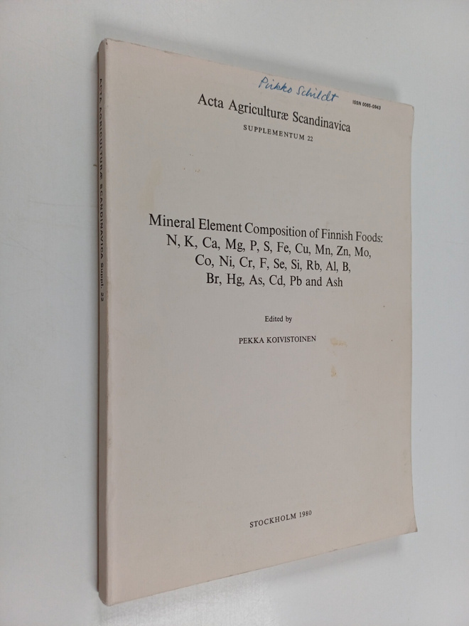 Pekka Koivistoinen : Mineral element composition of Finni...