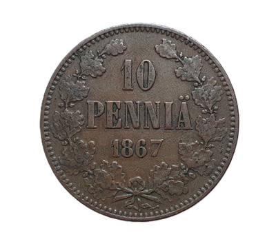10 Penniä 1867 - Variantti 1.4 !?