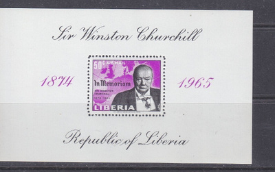 Liberia 1965 Winston Churchill blokki.
