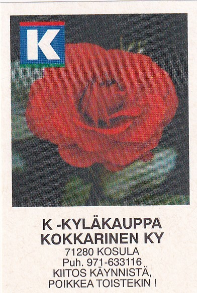 Kosula. K-Kyläkauppa Kokkarinen ky   , 8/12