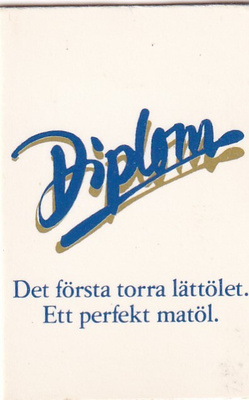 Diplom. Et perfekt matöl , Tulitikkuetiketti.  e174