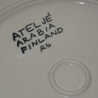 Arabia KALEVALA ATELJE´ vati / lautanen, käsinmaalattu - pikkukuva 2