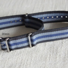 NATO - James Bond - tyylinen 22 mm musta/harm/sini ranneke - pikkukuva 1