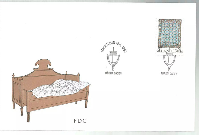 ÅLAND EPK FDC 2/1990: 13mk yleismerkki, peitto