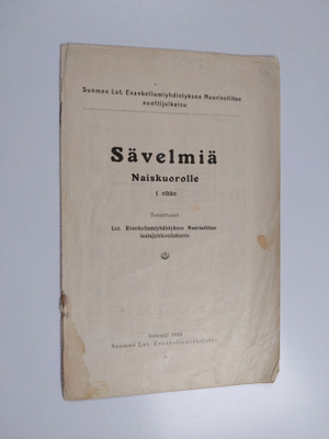 Sävelmiä naiskuorolle 1 vihko