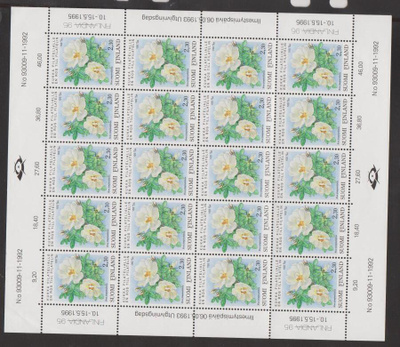 1993 Järjestäytynyt Filatelia Suomessa 100 vuotta  ** arkki