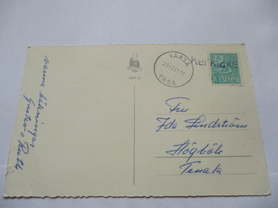 1961 Kerklaks rivil sin + Vaasa kortilla