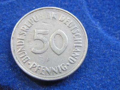 50 pfennig 1971F. Länsi-Saksa. West Germany
