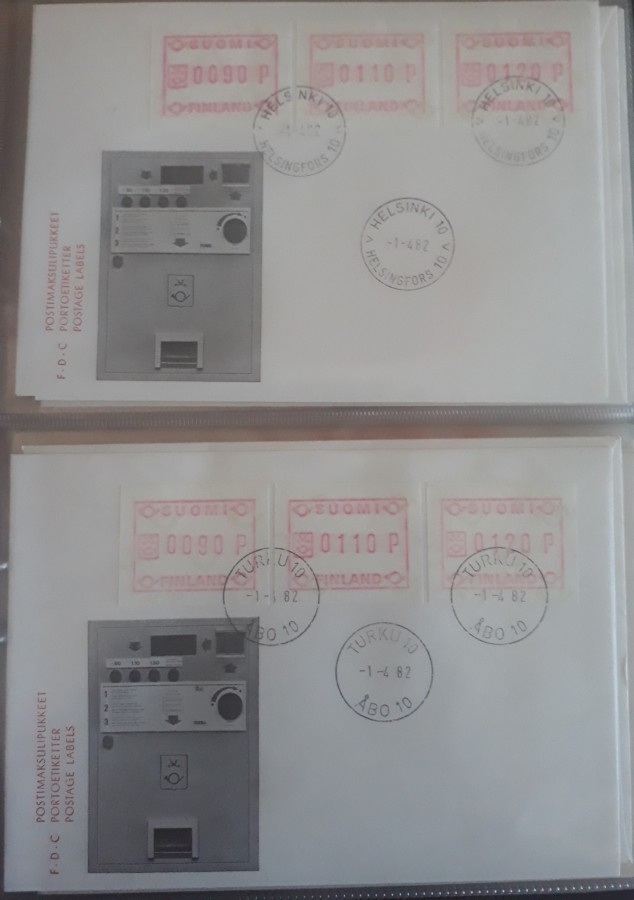 1982  FRAMA 1.4. FDC:t ro Hki 10 ja Turku 10