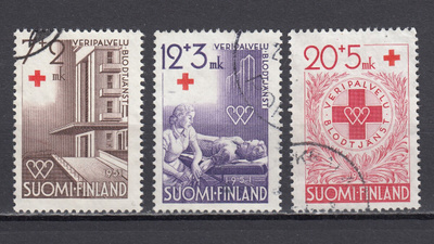 1951 Lape 392 - 394 Punainen Risti