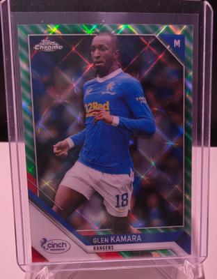 Glen Kamara /50 - Green Tartan Refractor - Rangers Huuhkajat