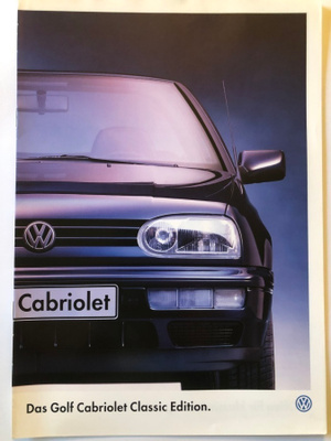 Myyntiesite - VW Golf Cabriolet Classic Edition - 7/1996