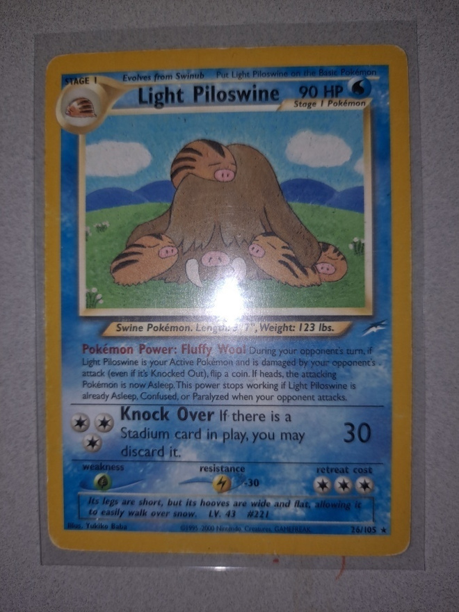 Light Piloswine 26/105 - Neo Destiny rare card