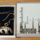 KALEVALA, pronssi KARHU-riipus ja korvakorut, koukut - pikkukuva 1