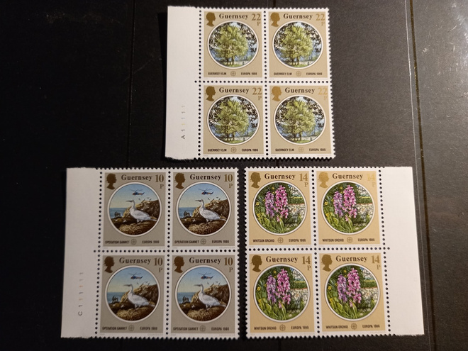 GUERNSEY EUROPA CEPT sarja 1986 4löt **
