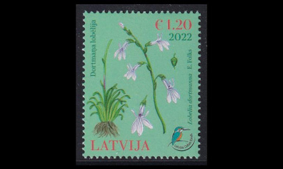Latvia 1164 ** Luontorahasto kukka (2022)