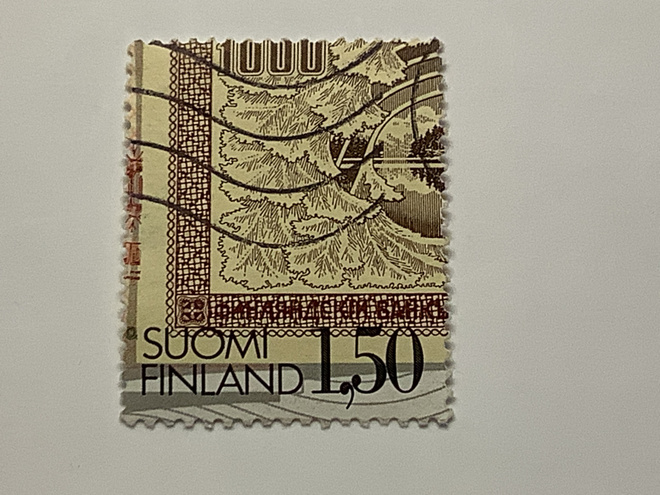 9561/ 1985 100 vuotta setelipainatusta 4/8 o leimattu