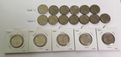 1 markka 1964-67 Hopeaa