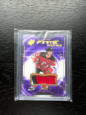 2023-24 UD SPx Finite Rookies patch #FDC52 Luke Hughes 1/1