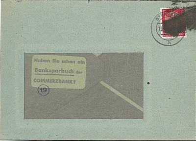 SBZ 1945 Stendal mustattu Hitlermerkki kirjeellä