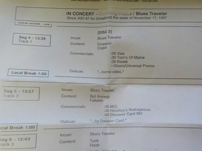 BLUES TRAVELER - IN CONCERT LIVE CONCERT RADIOSHOW CD