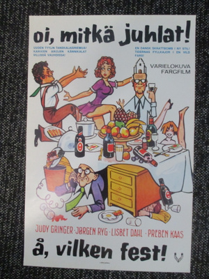 Oi, mitkä juhlat! (Henriksen, 1976) - vanha elokuvajuliste