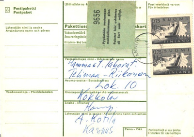POSTOPAKETTIOSOITEK. KANNUS-KOKKOLA