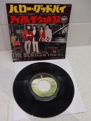 THE BEATLES 7`,HELLO GOODBYE,I AM THE WALRUS ,JAPANI PAINOS