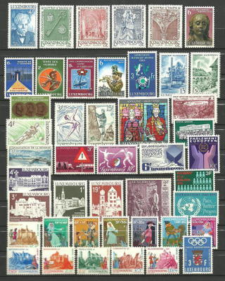 LUXEMBURG suuri erä postituoreita, 1960-70 -lukuja **