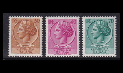 Italia 1073-5 ** Käyttösarja Turrita (1960)