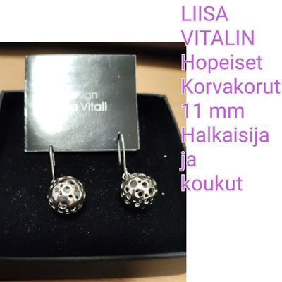 LIISA VITALIN LEPPÄKERTTU- hopeakorvakorut, tapit tai koukut