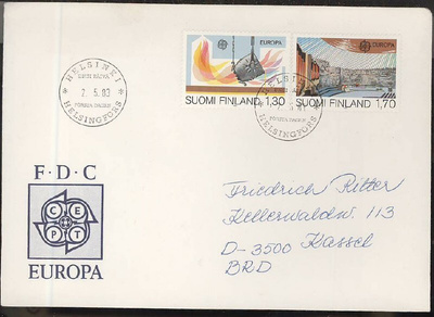1983 Eurooppa FDC Saksaan