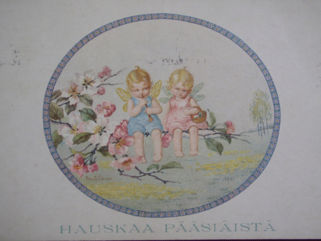 Pauli Ebner keijukaislapset puun oksalla VANHA -33
