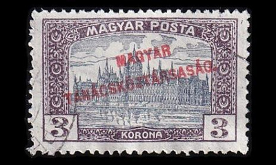 Unkari 283 o Parlamenttirakennus 3 Kr pp (1919)