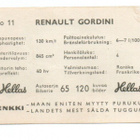Purkkakuva Hellas AUTOSARJA n:o 11 RENAULT GORDINI - pikkukuva 2