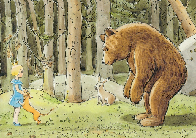 Elsa Beskow:  Tyttö kohtaa karhun