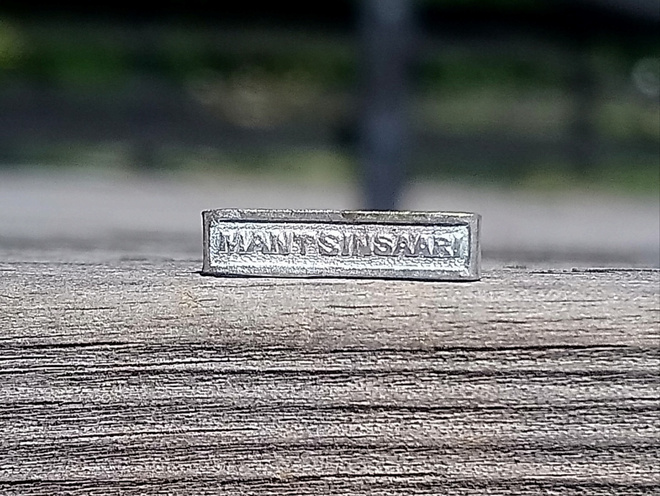 Mantsinsaari MINI solki. Talvisodan muistomitalin solki.
