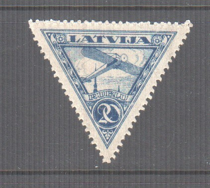 Latvia 1921 lentoposti 2 liimakkeellisena.