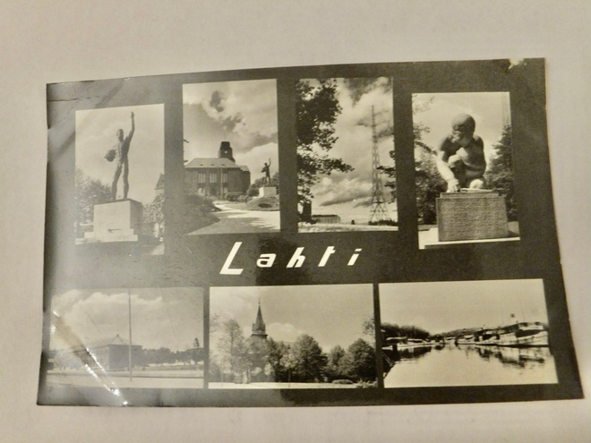 VANHA Postikortti Lahti RautatieAsema y, 1930-l