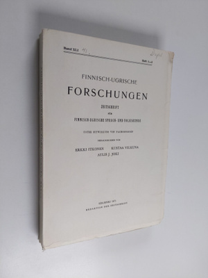 Finnisch-ugrische Forschungen : Zeitschrift fur finnisch-...