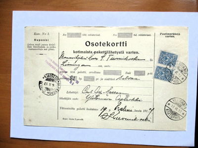 1917 Ylitornio sens osoitekortti