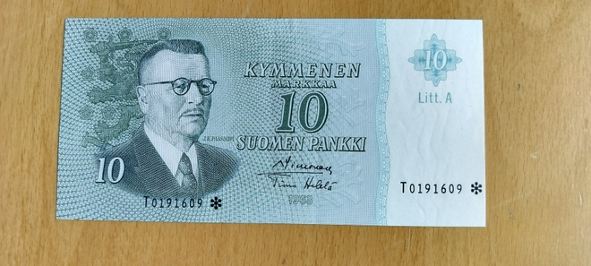 10mk 1963 Litt.A, SIM-Heä, T*-sarjaa, KL 8-9