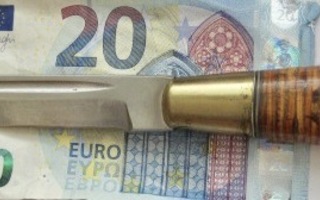 VANHA Puukko Hevosenpää Pitkä n 26 cm