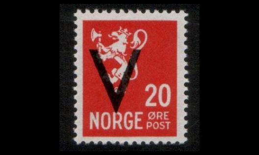 Norja 246y ** V-merkki 20 öre ei vesileimaa (1941)
