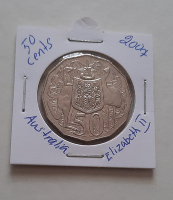 Australia 50 cents, Elizabeth II, 2007
